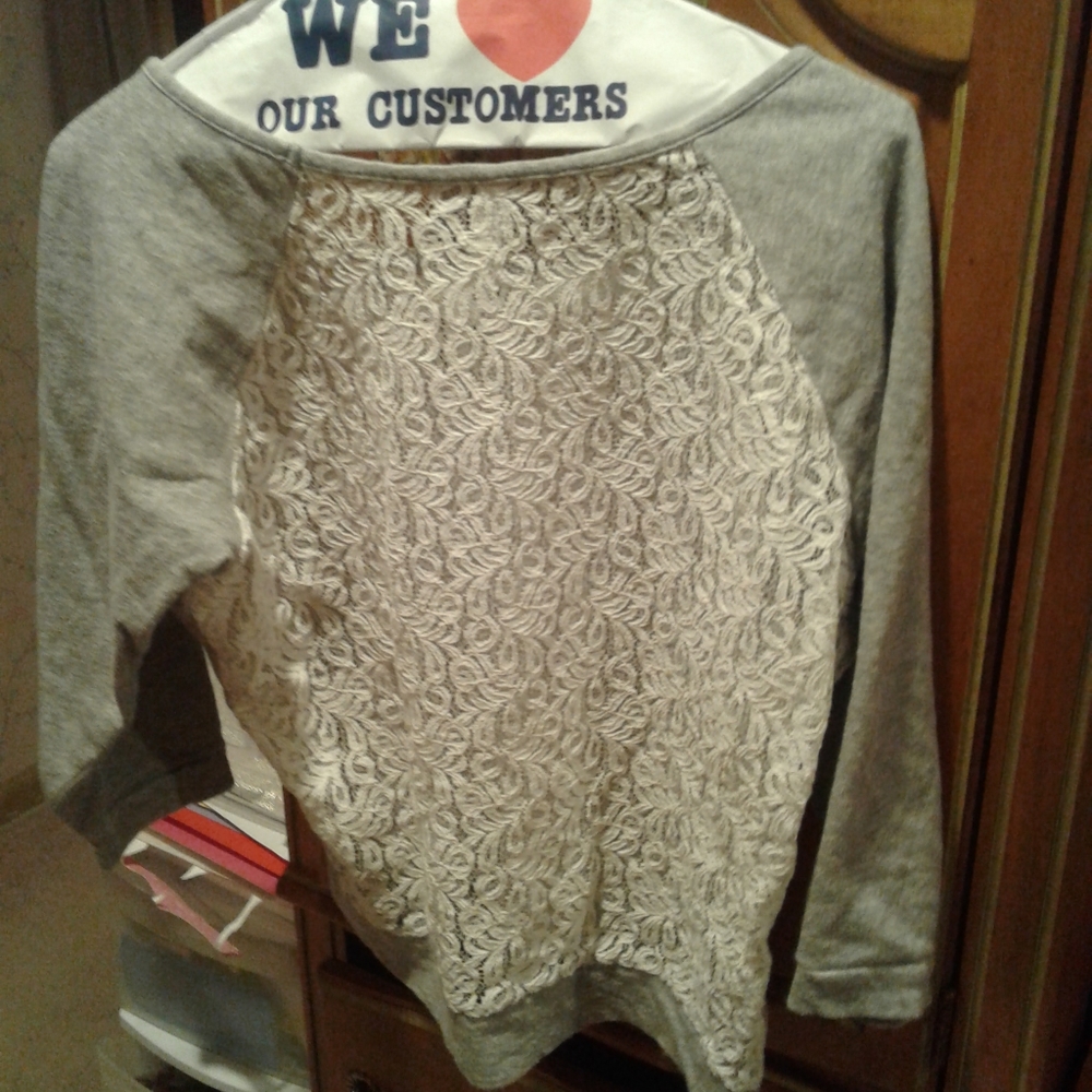 Lace detailed sweatshirt